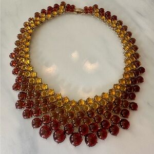 Elegant Amber and Gold Necklace
